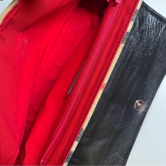 BURBERRYS Nova Check Blue Label Shoulder Bag Wool Beige handbag - Picture 6 of 11